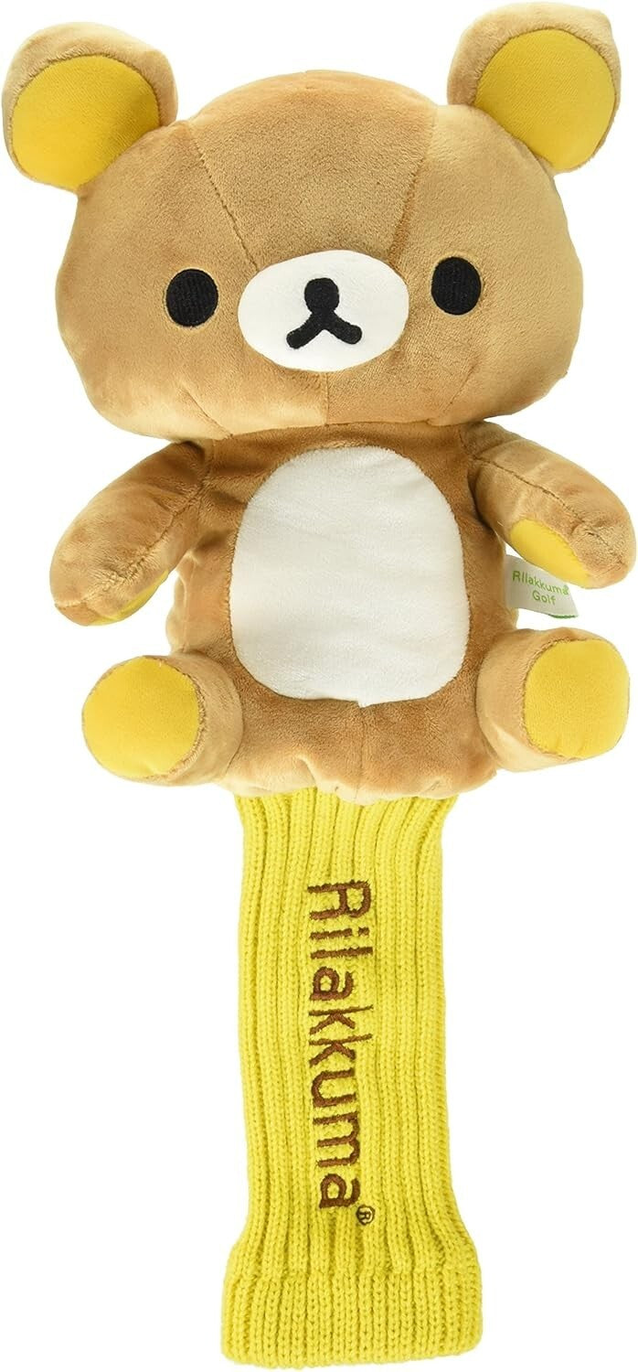 RILAKKUMA CHARACTOR Plush Golf Driver Headcover – 460cc Compatible – Exclusive from Japan