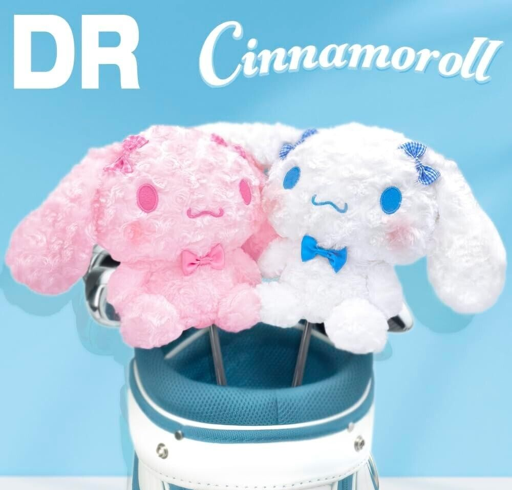 SANRIO CINNAMOROLL Pink Plush Golf Driver Headcover – 460cc Compatible – Exclusive from Japan