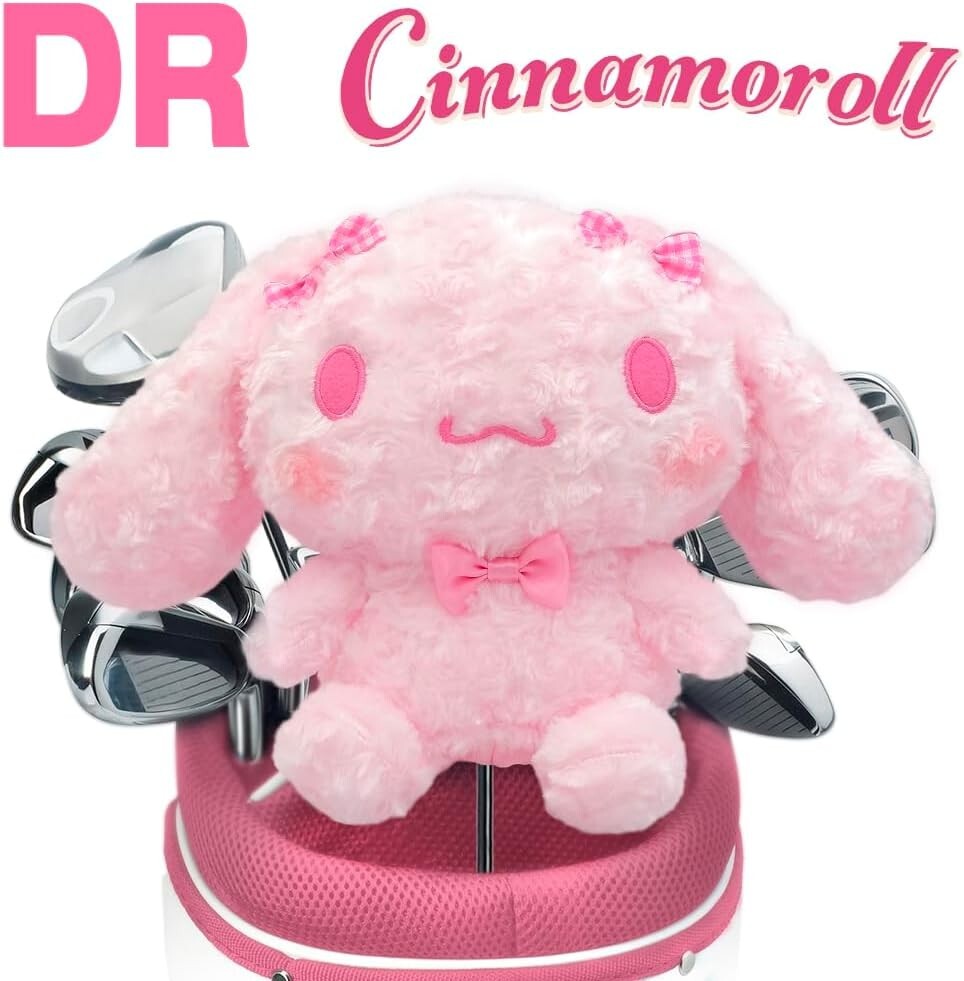 SANRIO CINNAMOROLL Pink Plush Golf Driver Headcover – 460cc Compatible – Exclusive from Japan