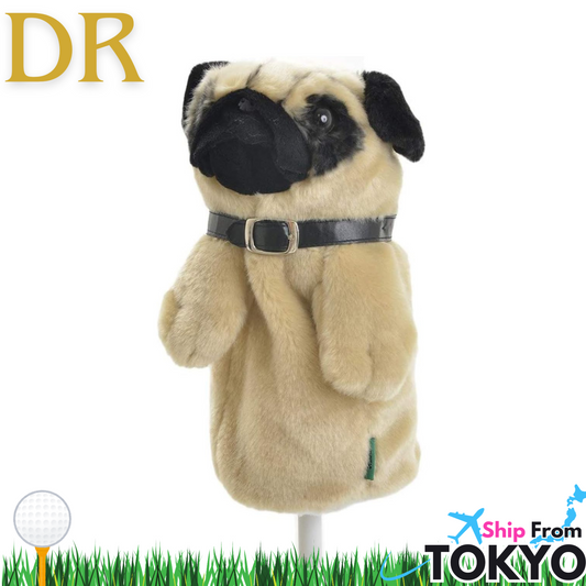 Pug Dog Plush Golf Driver Headcover – 460cc Compatible – Exclusive from Japan