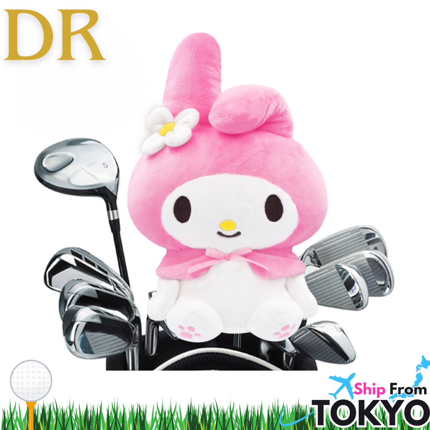 Sanrio My Melody Pink Golf Driver Headcover – 460cc Compatible – Exclusive from Japan