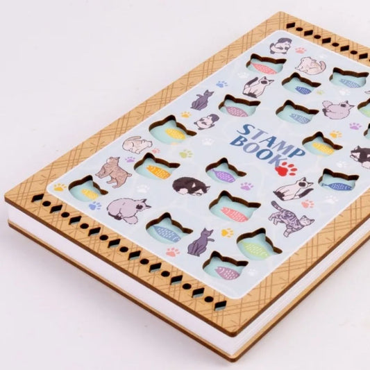 Wooden Cutout Goshuin Art Book – Cat Silhouette
