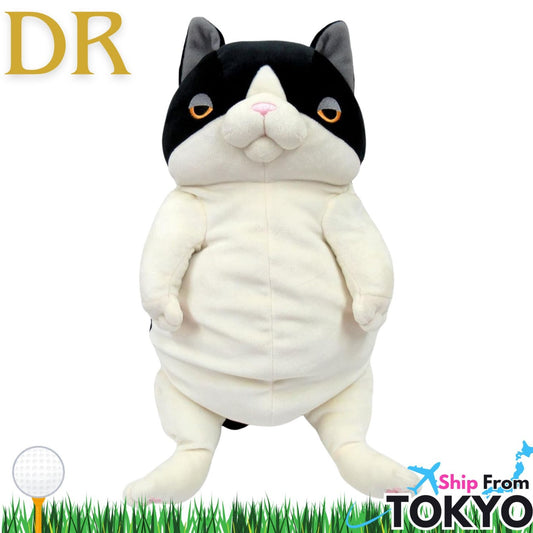HACHIWARE Cat Black Color Plush Golf Driver Headcover – 460cc Compatible – Exclusive from Japan