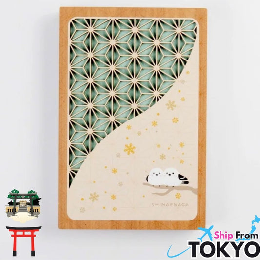 Wooden Cutout Goshuin Art Book – Shimaenaga Green
