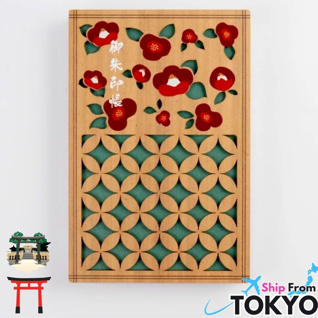 Wooden Cutout Goshuin Art Book – Camellia