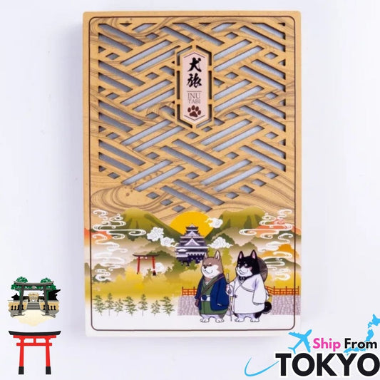 Wooden Cutout Goshuin Art Book – Travel Dog Adventure