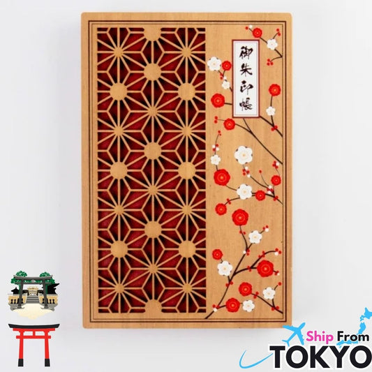 Wooden Cutout Goshuin Art Book – Plum Blossom