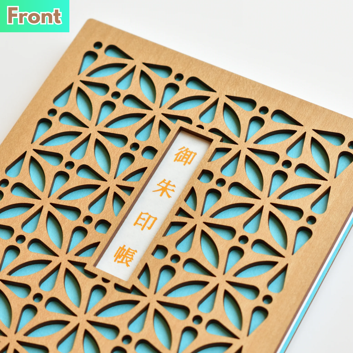 Wooden Cutout Goshuin Art Book – Pastel Blue