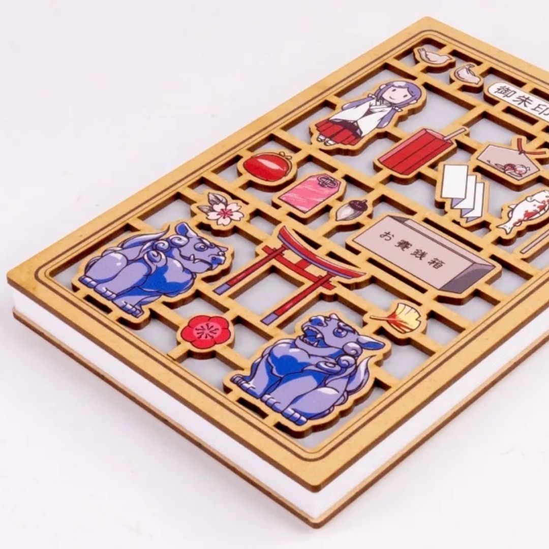 Wooden Cutout Goshuin Art Book – Shrine Game Style