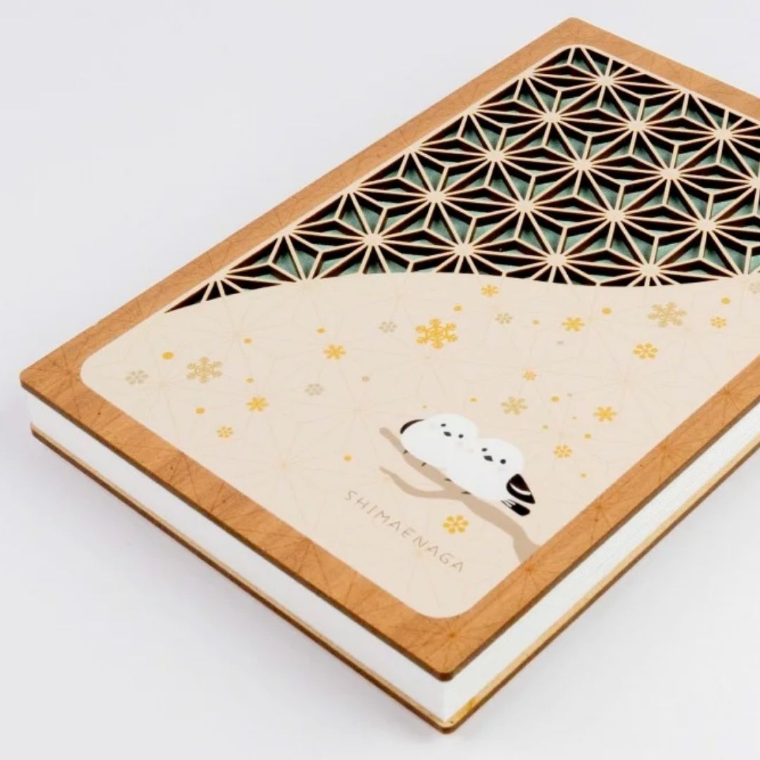 Wooden Cutout Goshuin Art Book – Shimaenaga Green