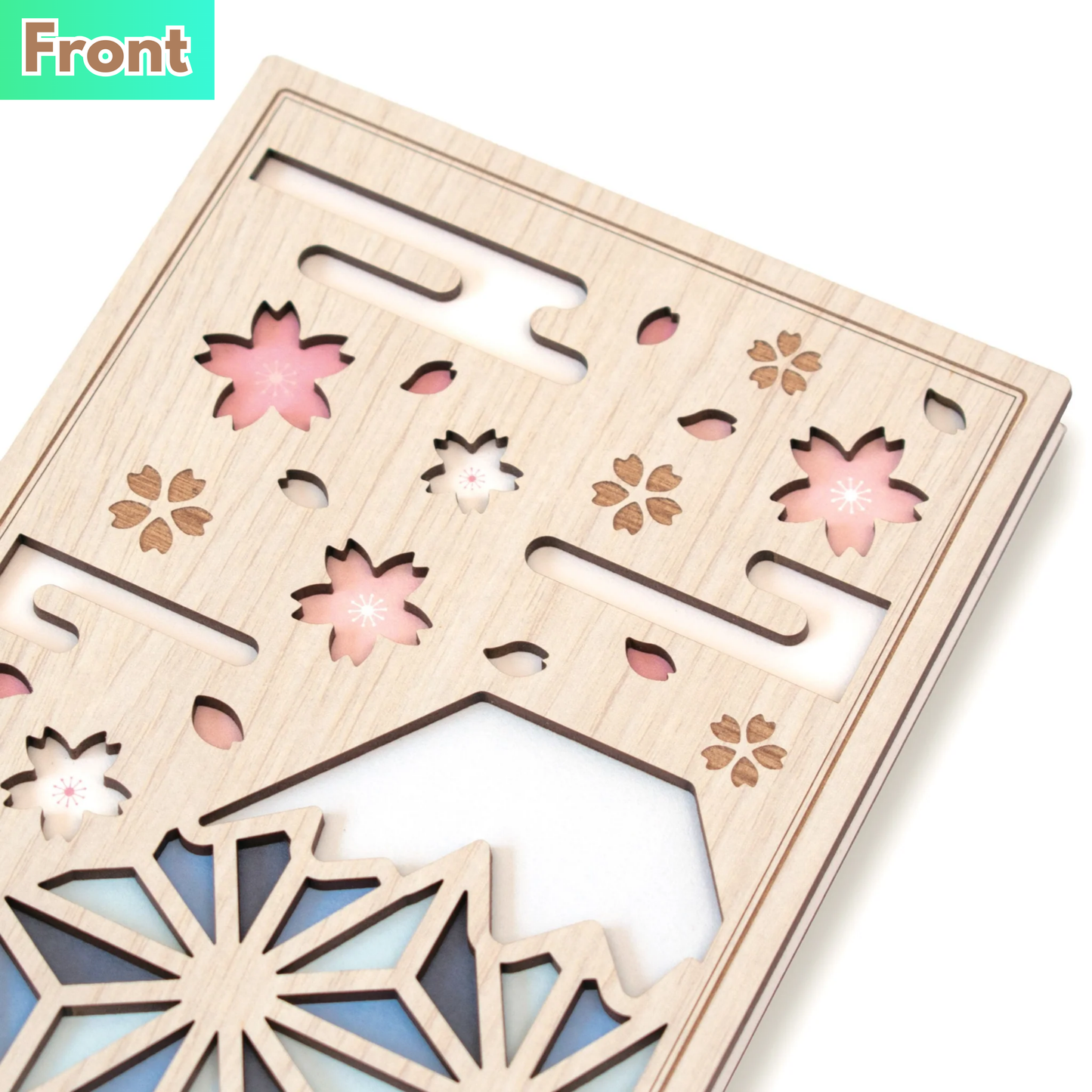 Wooden Cutout Goshuin Art Book – Mt. Fuji Sakura