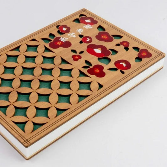 Wooden Cutout Goshuin Art Book – Camellia