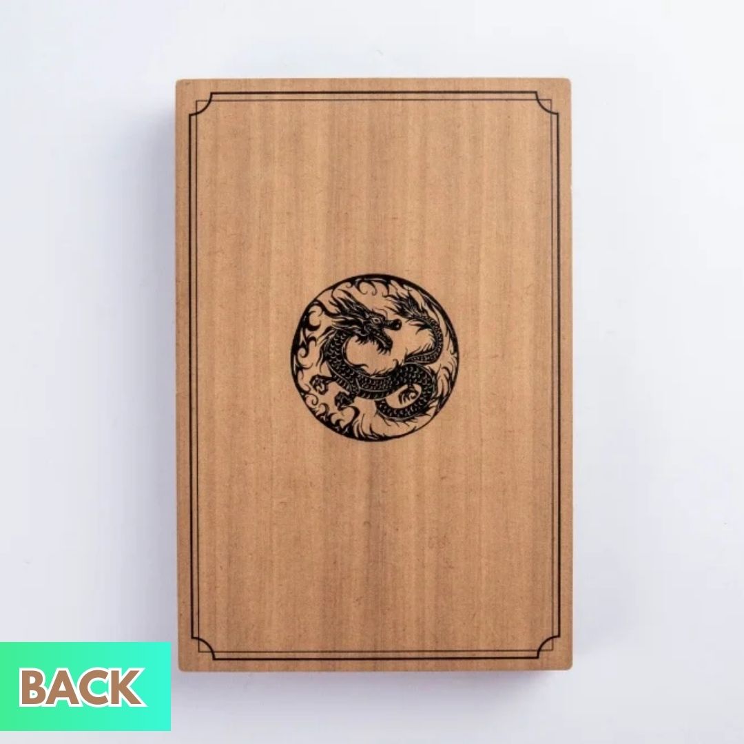 Wooden Cutout Goshuin Art Book – Golden Dragon