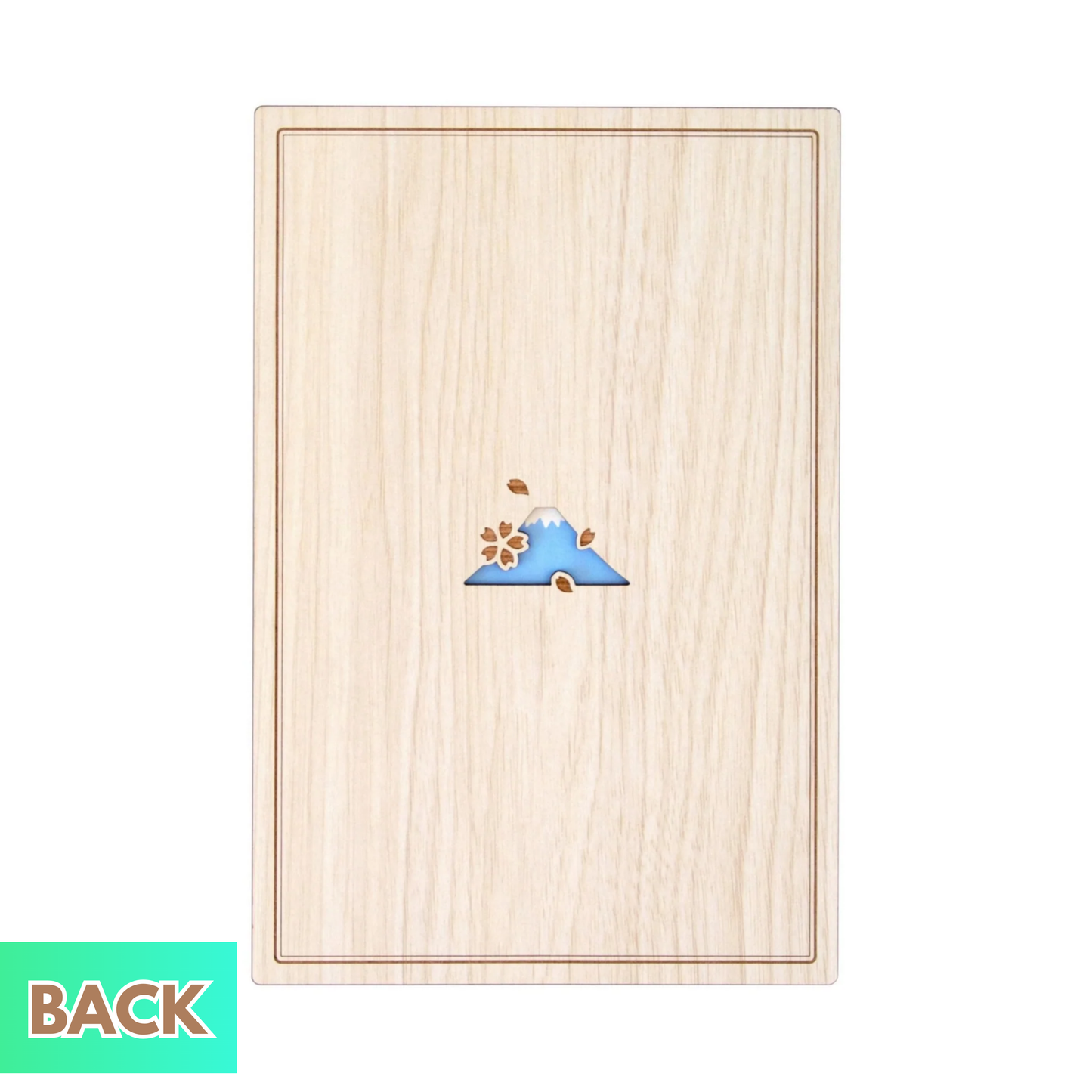 Wooden Cutout Goshuin Art Book – Mt. Fuji Sakura