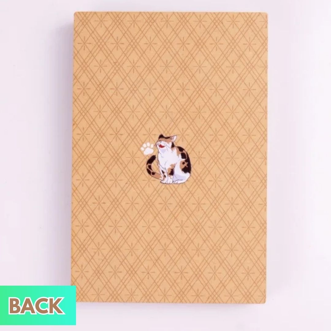 Wooden Cutout Goshuin Art Book – Cat Silhouette