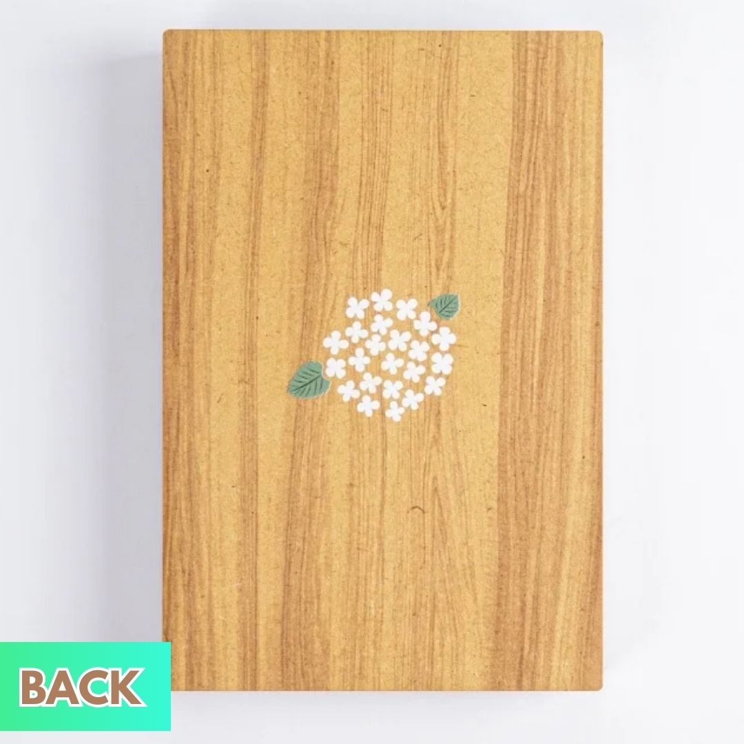 Wooden Cutout Goshuin Art Book – Hydrangea