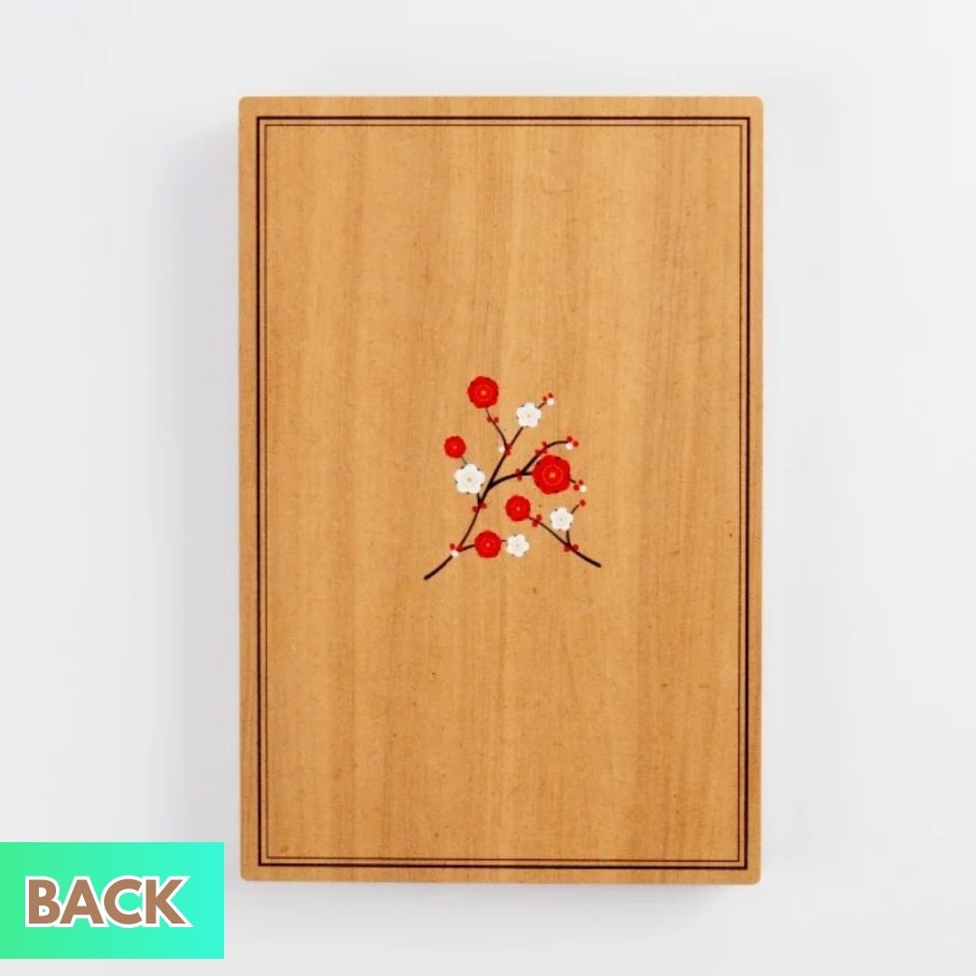 Wooden Cutout Goshuin Art Book – Plum Blossom