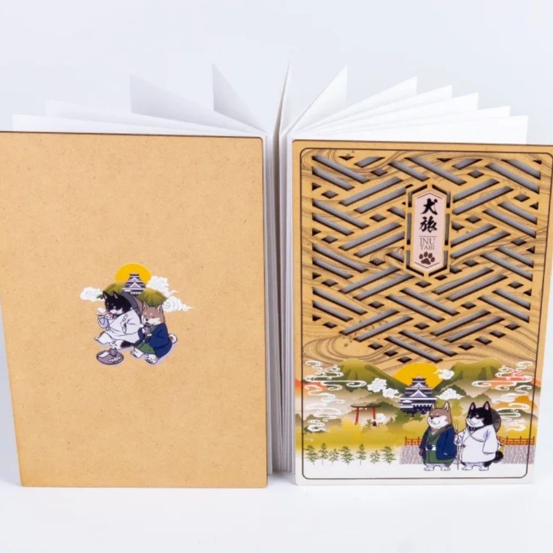 Wooden Cutout Goshuin Art Book – Travel Dog Adventure