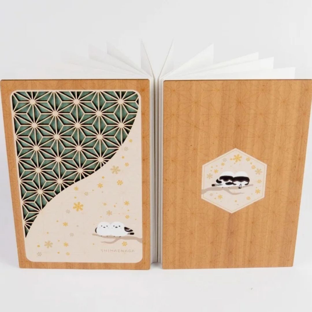 Wooden Cutout Goshuin Art Book – Shimaenaga Green