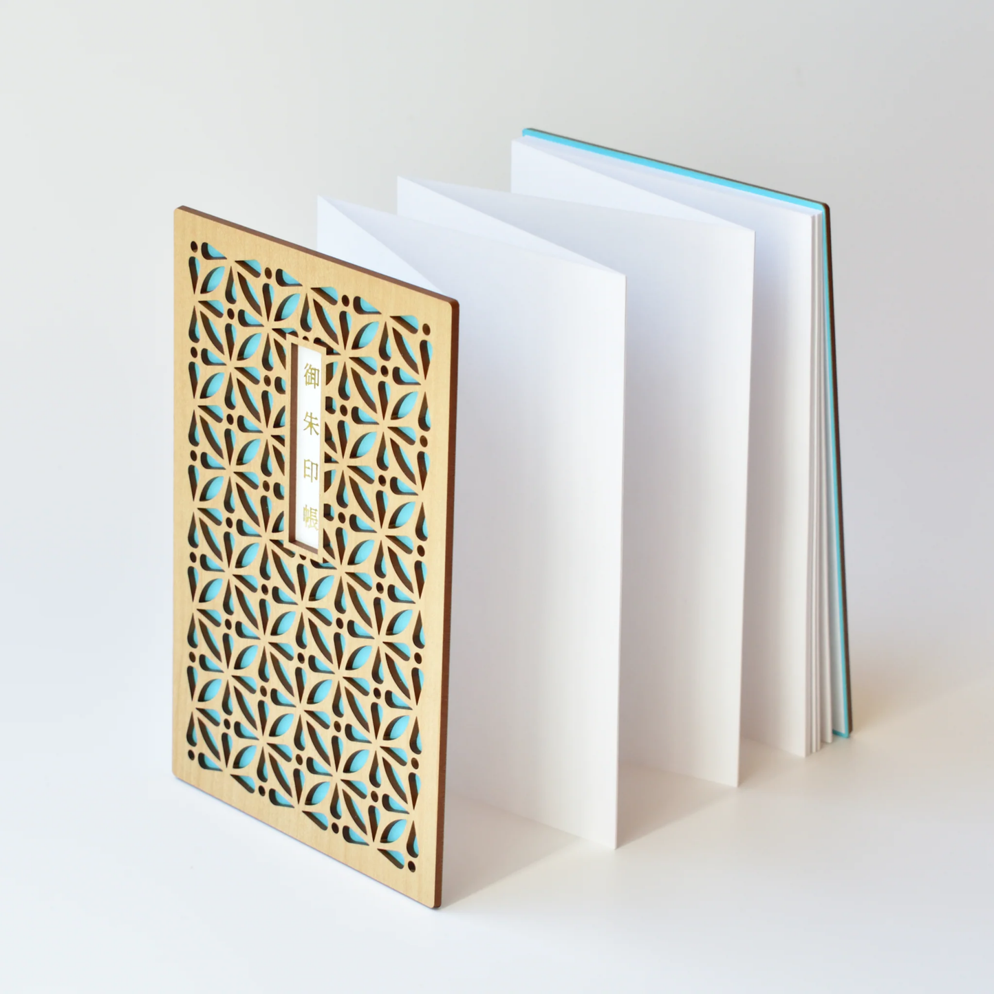 Wooden Cutout Goshuin Art Book – Pastel Blue