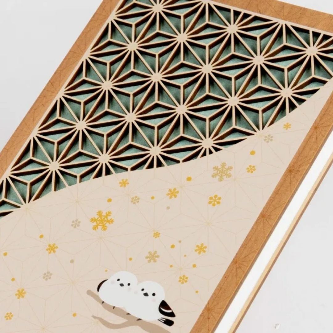 Wooden Cutout Goshuin Art Book – Shimaenaga Green