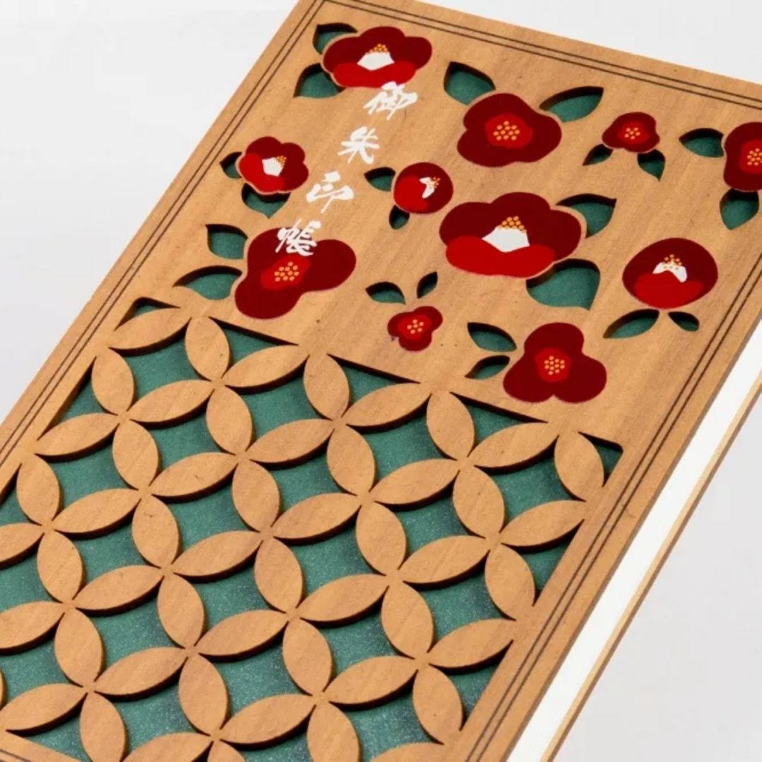 Wooden Cutout Goshuin Art Book – Camellia