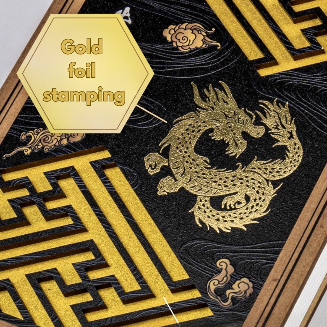 Wooden Cutout Goshuin Art Book – Golden Dragon
